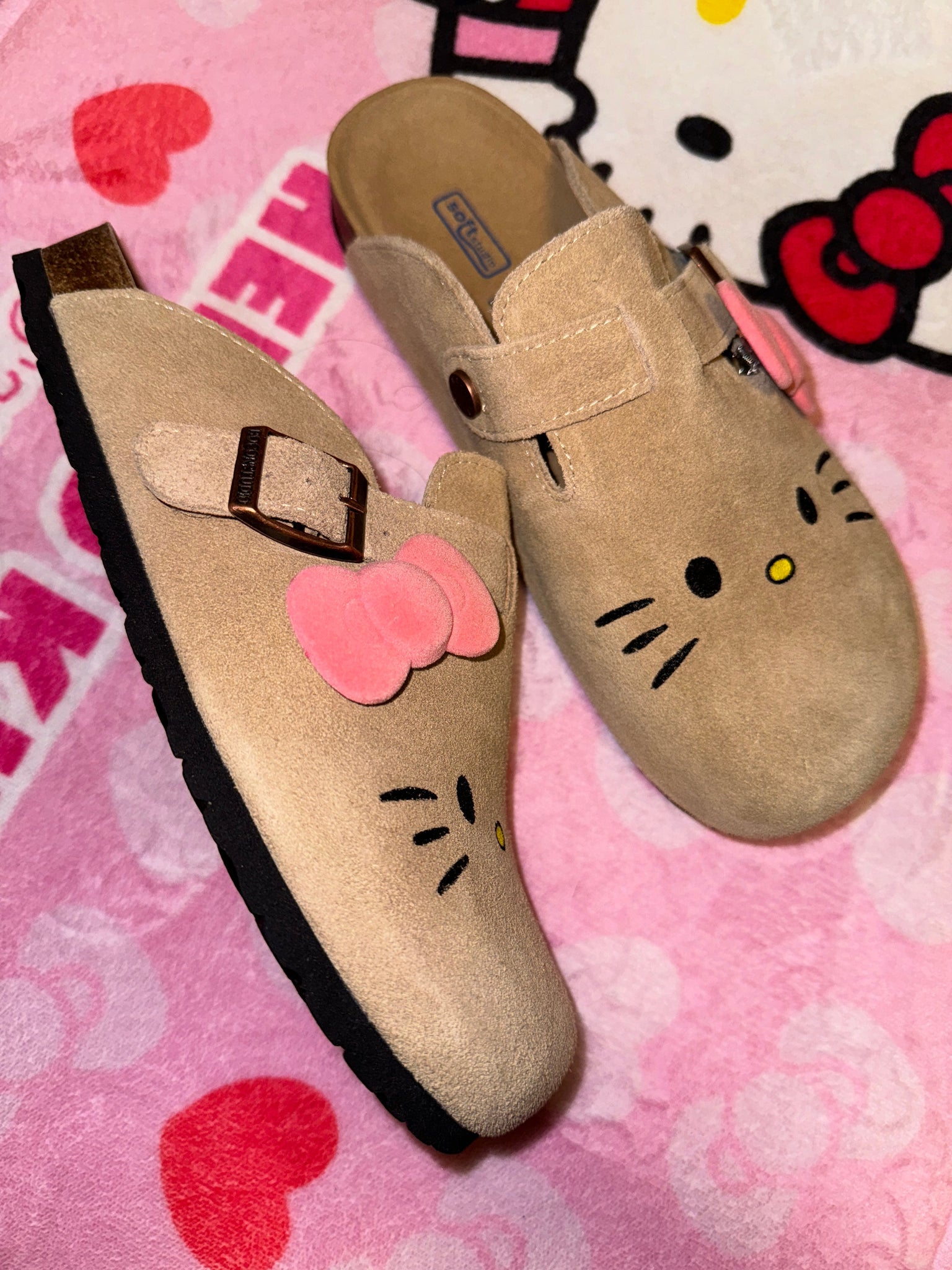 Hello Kitty Suede Clogs