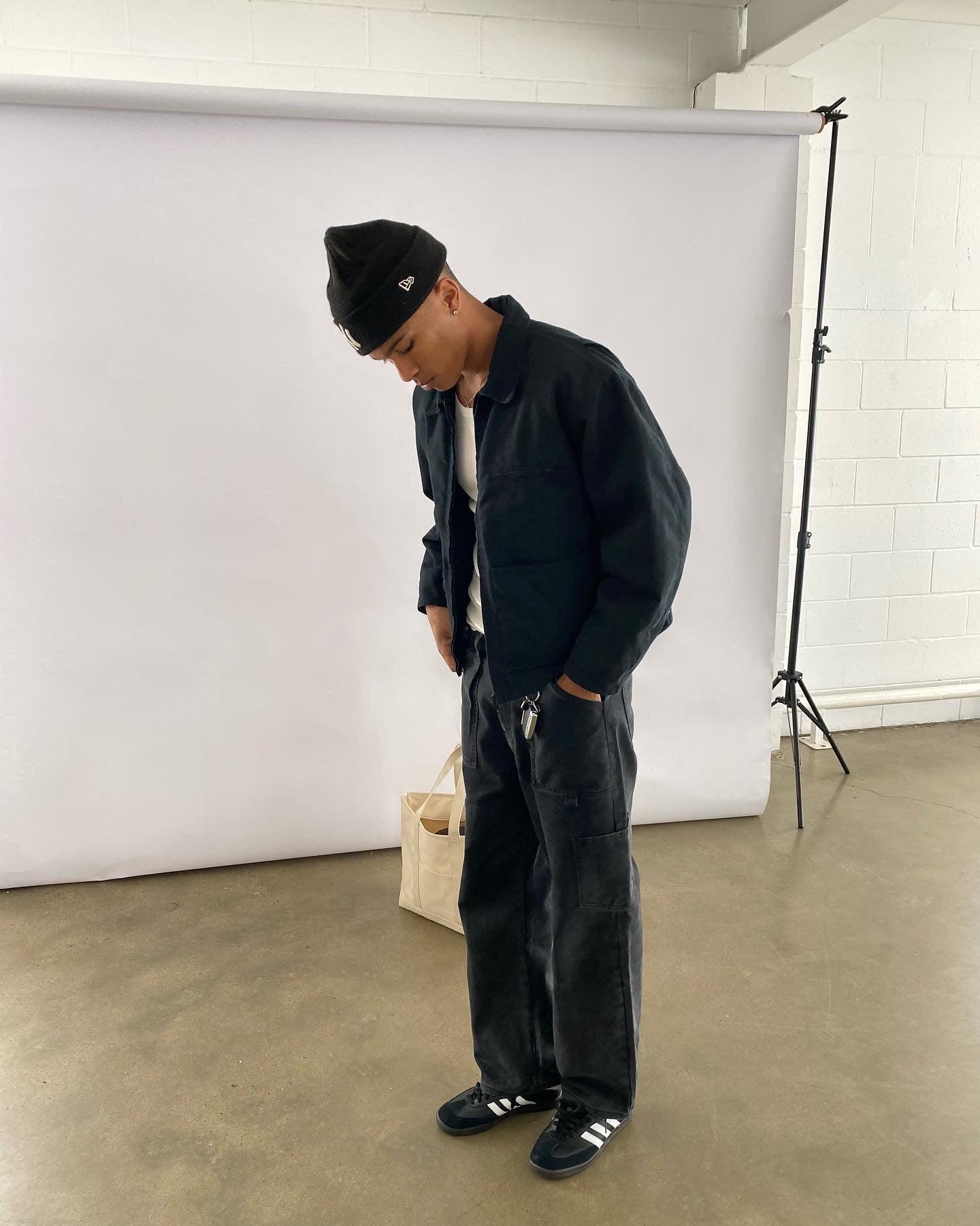 DENIM UTILITY PANT - WASHED BLACK